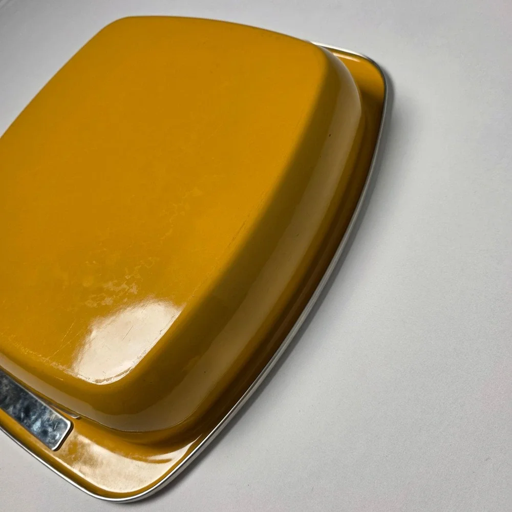 KitchenAid Roasting Pan Large White Enamel Rectangular Casserole Dish Vintage